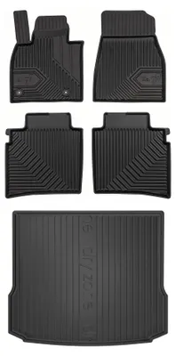 Produktbild von Gummimatten + Kofferraumwanne für Hongqi HS5 2025- (SUV/Crossover) – Schwarz, passgenau – Wielganizator