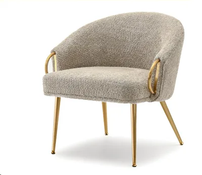 Produktbild von FINBAR Polstersessel – Dunkelbeige/Gold