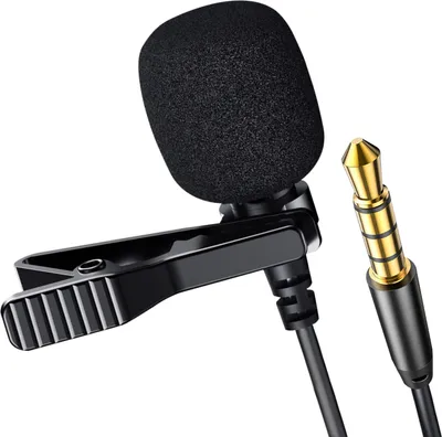 Produktbild von Smartphone Krawattenmikrofon mit Rauschunterdrückung, 3.5mm Buchse - Schwarz