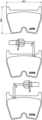 Produktbild von Brembo Bremsbelagsatz, Scheibenbremse Vorderachse P 85 078