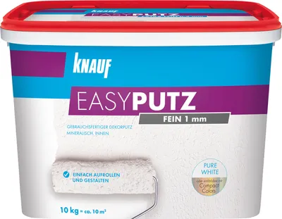 Produktbild von Knauf EasyPutz Streichputz 10 kg 1 mm fein schneeweiß
