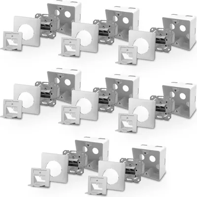 Produktbild von ARLI 8x Cat6a Netzwerkdose 2 Port ( Auf + Unterputz )