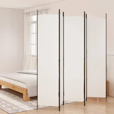 Produktbild von vidaXL 5-tlg. Paravent Weiß 250x220 cm Stoff
