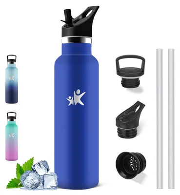 Produktbild von Edelstahl Trinkflasche 1l, BPA-frei, doppelwandig, auslaufsicher, mit