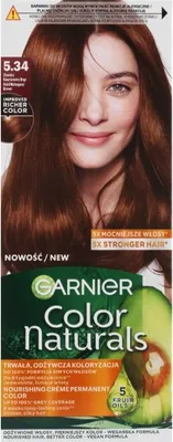 Zdjęcie produktu dla Garnier Color Naturals Odżywcza farba do włosów 5.34 Złocisty Kasztanowy Brąz