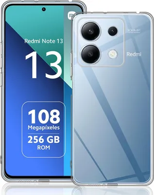 Obrázok produktu pre Pre Xiaomi Redmi Note 13 – priehľadné silikónové puzdro na mobilný telefón z TPU, tenké