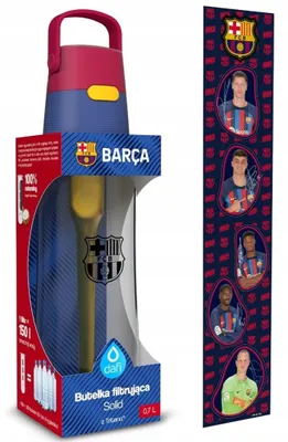 Zdjęcie produktu dla Butelka filtrująca Dafi Solid, 0,7 l, z motywem FC Barcelona + 1 filtr w prezencie