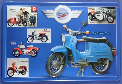Produktbild von Blechschild Simson DDR Ostalgie Ostprodukt Motorrad Nostalgieschild Schild