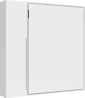 Produktbild von Vertikales Klappdoppelbett Versia 160 mit 1 Kleiderschrank auf der linken Tür in Weiß