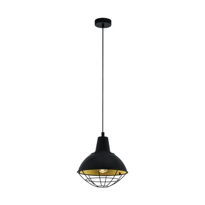 Produktbild von EGLO 49672, Schwarz, Gold, Schwarz, Gold, Stahl, Rund, Schwarz, Drinnen