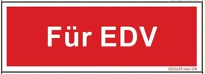 Produktbild von Feuerlöscher Zusatzschild "Für EDV" Brandschutzzeichen