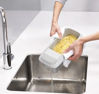 Image de Cuiseur de pâtes micro-ondes avec passoire Bateau de pâtes résistant à la chaleur Cuiseur de nouilles spaghetti