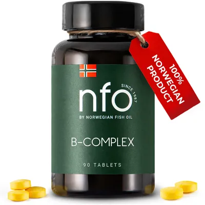 Zdjęcie produktu dla NFO B Komplex witaminy na energię i metabolizm, naturalna witalność [90 tabletki]