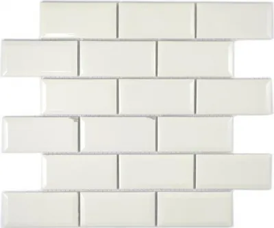 Produktbild von Metro Subway Mosaik Fliese Keramik elfenbein Fliesenspiegel Küche MOS26-1902