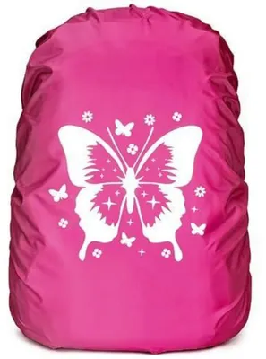 Produktbild von Regenhülle Rucksack wasserdicht Schulranzen Schutz Rosenrot