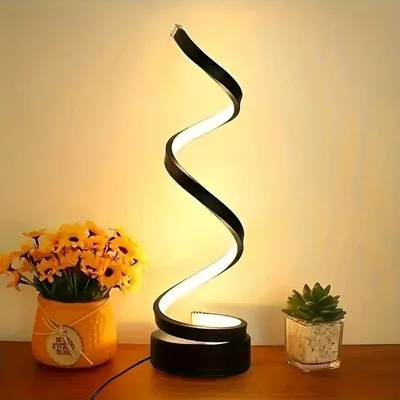Zdjęcie produktu dla Nowoczesna lampa stołowa LED z 3 temperaturami barwowymi – metalowa lampa stołowa z regulacją jasności – lampa do salonu i biura – nowoczesna, dekoracyjna lampa stołowa – czarna – LED – z regulacją jasności