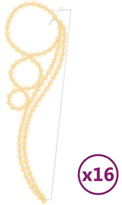 Imagen del producto de vidaXL: Guirnalda de luces, 16 unidades, forma esférica, luz blanca cálida, 111,5 x 35 x 4,5 cm