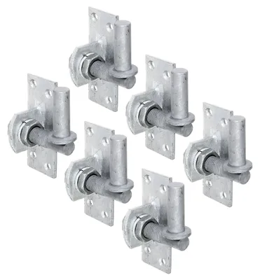 Produktbild von Alberts 868786 Kloben zum Anschrauben, verstellbar um 20 mm, feuerverzinkt, Dornmaß Ø16 mm, Platte 100 x 40 mm, 6er Set