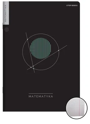 Produktbild von Notizbuch A5 60k kariert Mathematik thematisch mit Streifen schwarze Zahlen Top2000