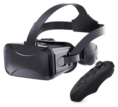 Produktbild von VR-Headset kompatibel mit – Universelle Virtual-Reality-Brille – Erleben Sie Ihre besten Handyspiele und 360°-Filme mit der neuen, weichen und komfortablen 3D-VR-Brille | Blau | mit Augenschutz