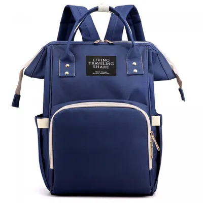 Produktbild von Herzberg HG-03206: Multifunktionale Windel- und Flaschentasche für Mütter - Blau