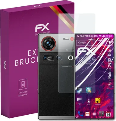 Produktbild von atFoliX FX-Hybrid-Glass Displayfolie kompatibel mit Nubia Z70S Ultra Glasfolie
