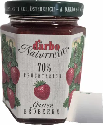 Produktbild von Darbo Fruchtreich Garten Erdbeere (200g Glas) + usy Block