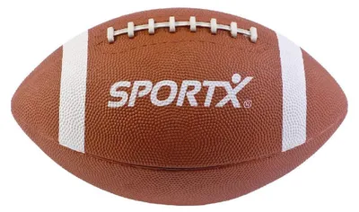 Immagine prodotto di SportX Palla da rugby in gomma marrone e bianca, 390 grammi, palla da allenamento