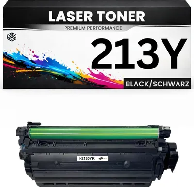 Produktbild von Toner 213Y für HP kompatibel Schwarz W2130Y wie Original Tonerkartusche LaserJet Enterprise 5700dn 6700dn 6701dn MFP 5800f 5800dn 6800dn Color 5800zf