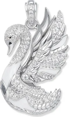 Produktbild von Seinerzeit Sofia Schwan Anhänger SZA-3990-442 Silber 925, Emaille