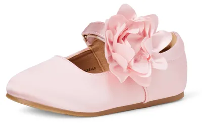 Productafbeelding van A. Essentials, platte ballerina'schoenen, roze satijn, maat 5 (kleuter)
