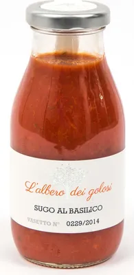 Produktbild von Tomatensauce mit Basilikum 250 ml . - L'albero dei golosi