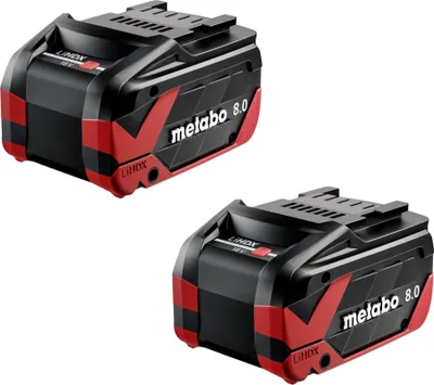 Obrázok produktu pre Metabo 2x LiHDX akumulátor 18 V 8,0 Ah CAS Li-Ion ( 2x 624975000 )