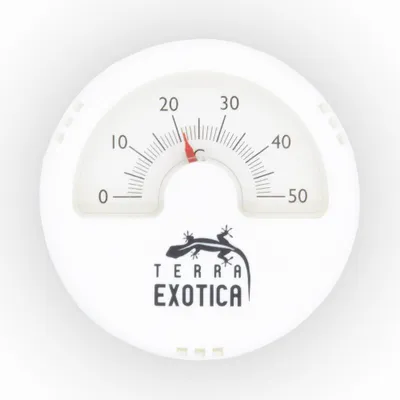 Produktbild von Analoges Terrarium Thermometer Weiß, Ø 5,5 cm, Messbereich 0-50°C