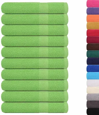 Produktbild von vidaXL Saunatücher FROGN 10 Stk. Apfelgrün 80x200 cm 360 g/m²