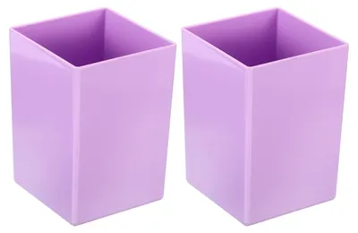 Immagine prodotto di Confezione da 2 portapenne in plastica, colore viola
