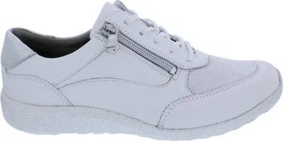 Produktbild von Waldläufer K-Ira Halbschuh OrthoTritt 634K02-309-663, Glattleder mit Stretch, Weiß/ Silber, Weite K 42