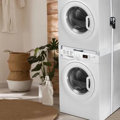 Produktbild von FIMEI Universal Stapelbausatz für Waschmaschine und Trockner 60 cm, Auszugplatte, Schnellmontage