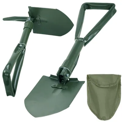 Productafbeelding van LUXTOM | Opvouwbare schep, inklapbaar, 58x15x21 cm, koolstofrijk staal, camping, hoogwaardige, extra stabiele schep, geschikt voor outdooractiviteiten, wandelen, jagen