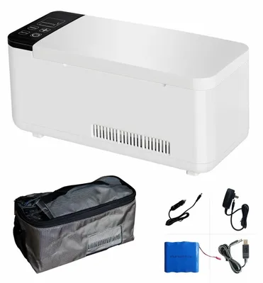 Insuline-Kühlbox 0,6 L weiß – tragbar, 2–8 °C, Akku-Betrieb