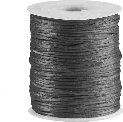 Satinschnur 1mm stahlgrau grau Kumihimo Geschenkschnur