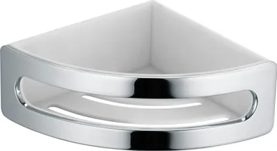 Zdjęcie produktu dla Keuco Elegance narożny kosz na gąbkę 2-częściowy 180 mm chrom/biały - 11657010000