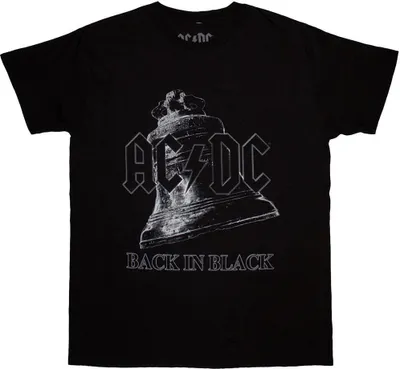 Produktbild von AC/DC - "Back In Black" T-Shirt für Herren/Damen Uni RO12744 (XL) (Schwarz)