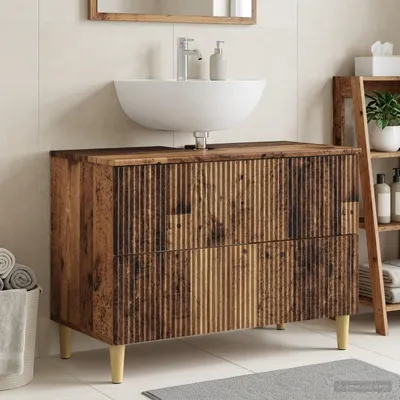 Immagine prodotto di Maison Exclusive - Mobile lavabo ARNHEM, realizzato in legno riciclato, dimensioni 82 x 41 x 59 cm, materiale: legno composito