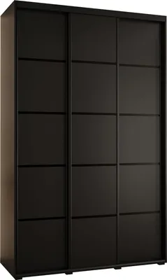 Produktbild von MEBLE KRYSPOL Davos 4 Schrank, drei Türen - 235,2x160x45 cm - Schwarz Schwarz Schwarz
