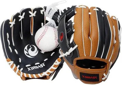 Imagen del producto de Guante para béisbol para niños - guante para "tee-ball" - incluye una pelota de "tee-ball" suave - 25 cm (10 pulgadas) - /Marrón/Blanco