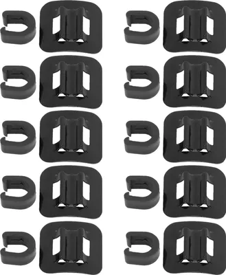 Imagen del producto de Base para cables de bicicleta con 10 abrazaderas en forma de T, ideales para una instalación segura y sencilla en superficies planas o curvas