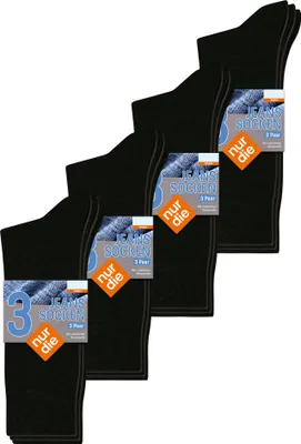 Produktbild von NUR DIE Herren Freizeitsocken 12-Pack Jeans Socken - schwarz - Größe 39-42