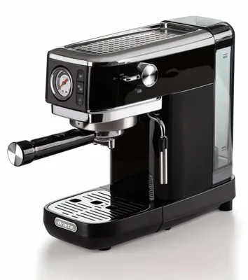 Image de Machine à café expresso en métal Ariete 1381 avec manomètre en métal gris