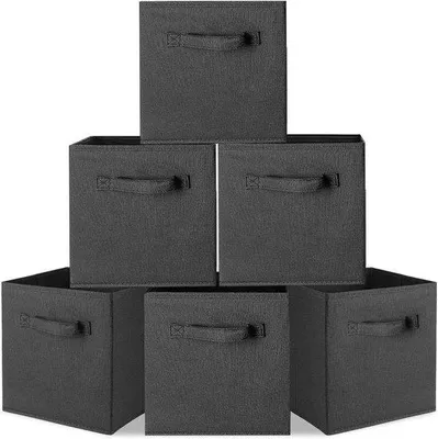 Immagine prodotto di Casse pieghevoli con maniglia - Set da 6 - Ideali per vestiti, libri e giocattoli